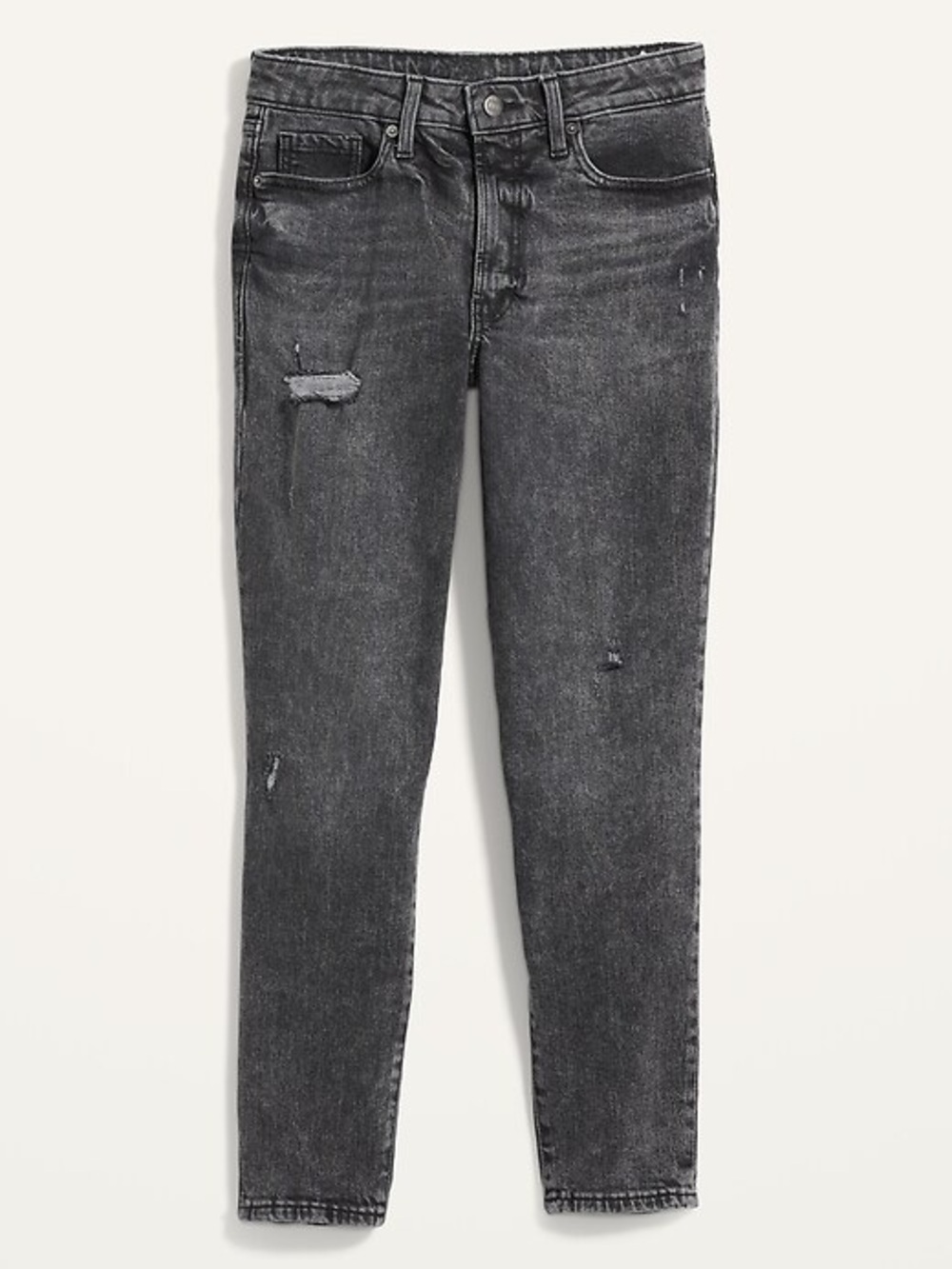 Old Navy High-Rise Curvy O.G. Straight Jeans Distressed Black - 12P